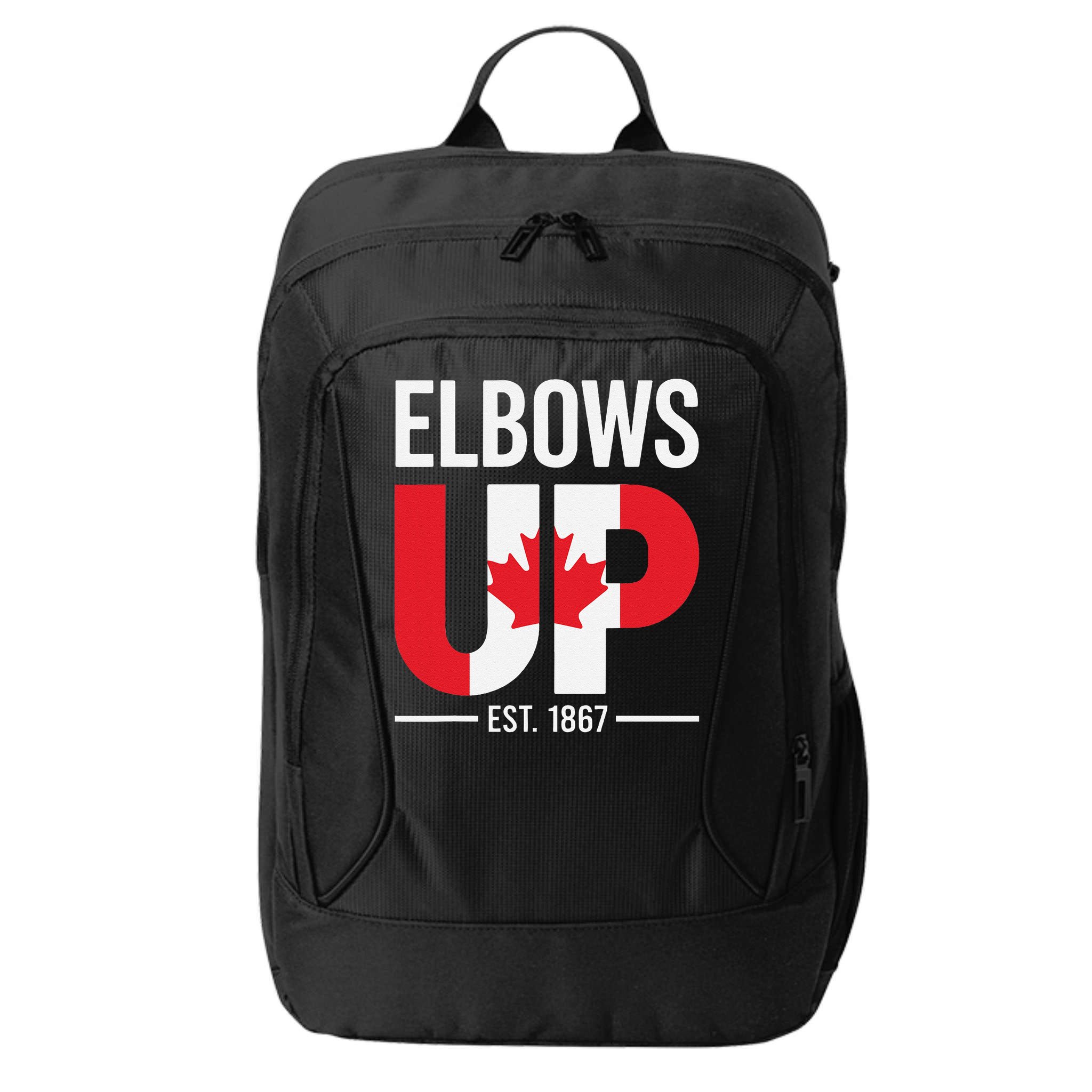 Elbows Up Canada Est 1867 Proud Canadian Strong Canada City Backpack