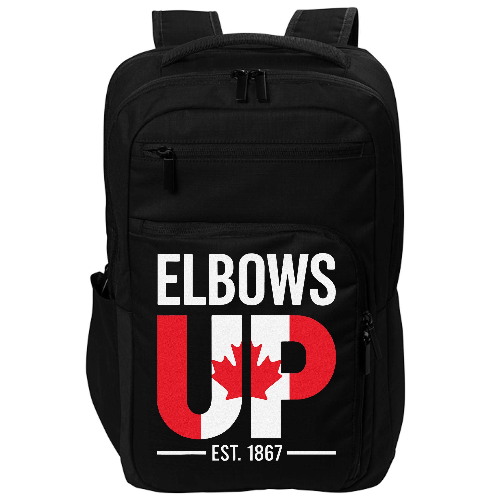 Elbows Up Canada Est 1867 Proud Canadian Strong Canada Impact Tech Backpack