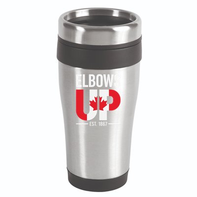 Elbows Up Canada Est 1867 Proud Canadian Strong Canada 16oz Travel Tumbler