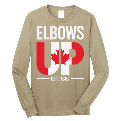 Elbows Up Canada Est 1867 Proud Canadian Strong Canada Long Sleeve Shirt