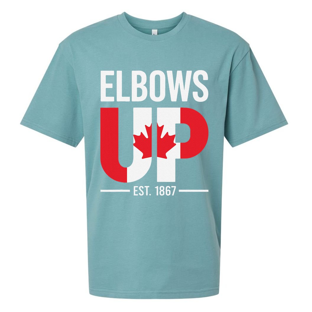 Elbows Up Canada Est 1867 Proud Canadian Strong Canada Sueded Cloud Jersey T-Shirt