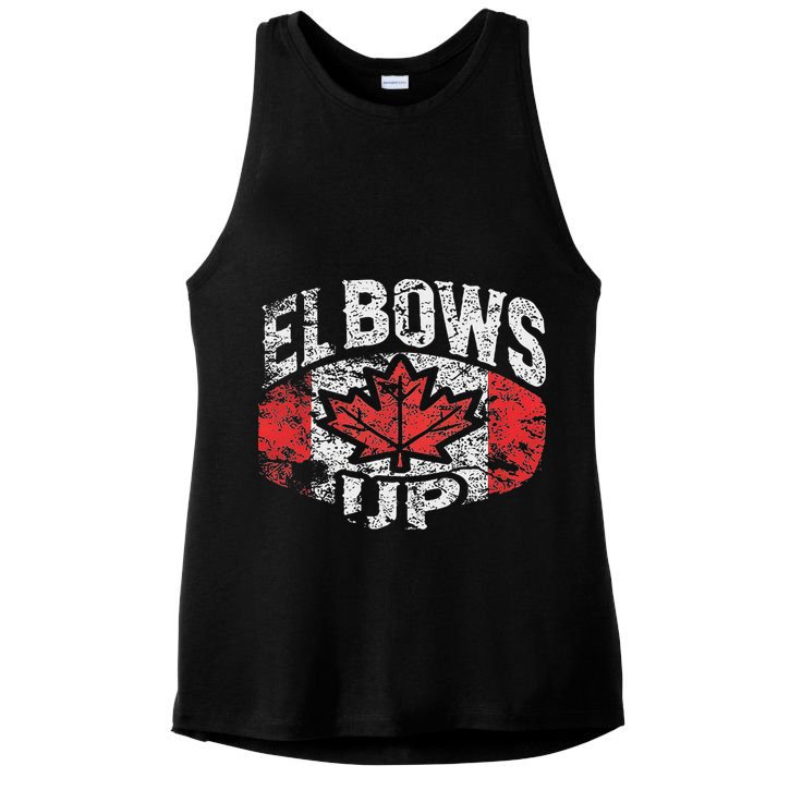 Elbows Up Canada Ladies PosiCharge Tri-Blend Wicking Tank