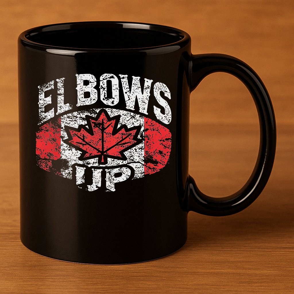 Elbows Up Canada 11oz C Handle Ceramic Mug