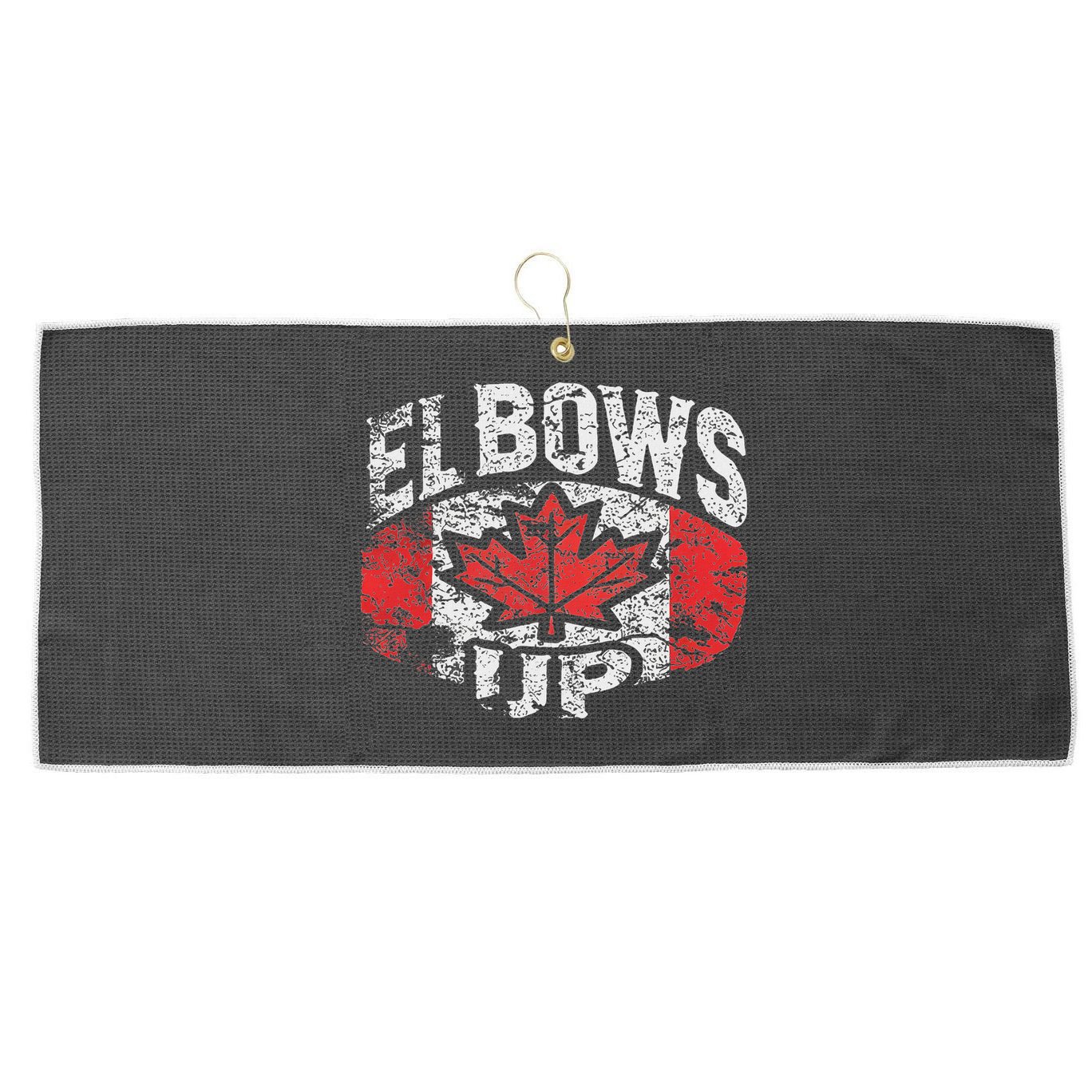 Elbows Up Canada Large Microfiber Waffle Golf Towel