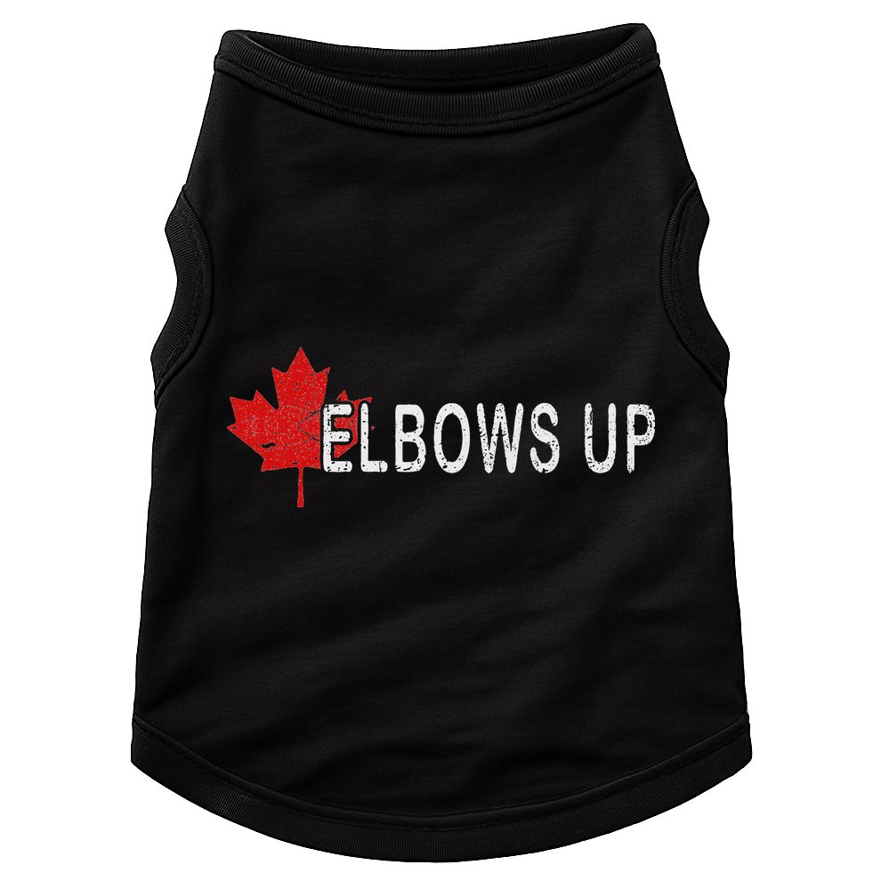 Elbows Up Canada,never 51 Canada Flag Funny Men Women Gift Doggie Tank