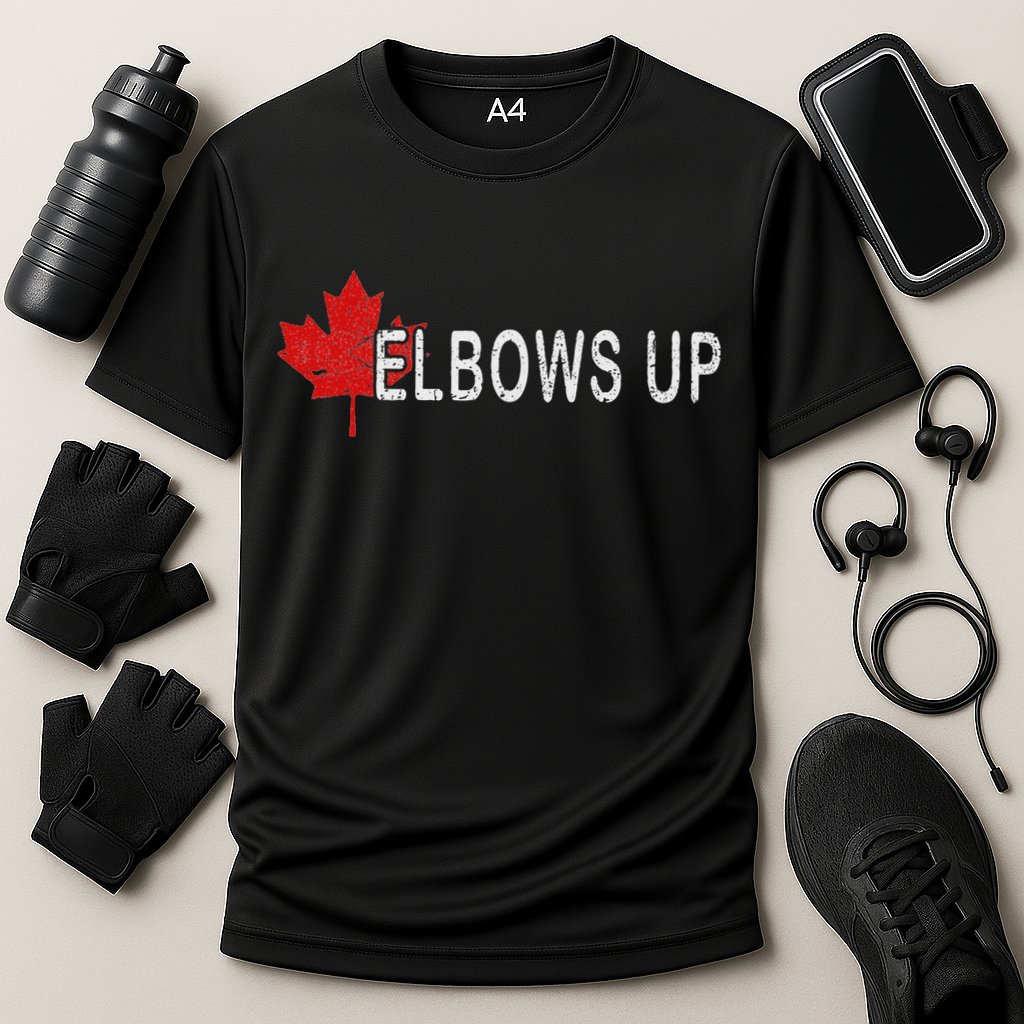 Elbows Up Canada,never 51 Canada Flag Funny Men Women Gift Cooling Performance Crew T-Shirt