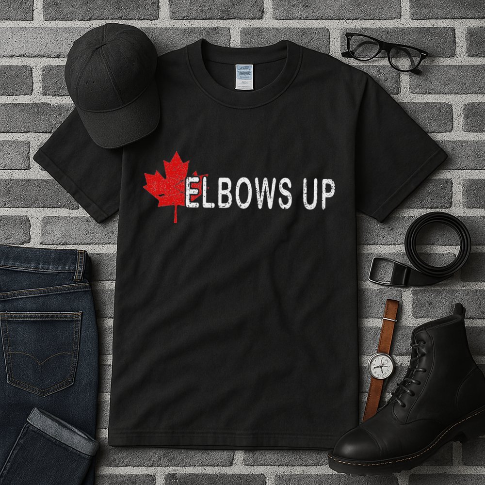 Elbows Up Canada,never 51 Canada Flag Funny Men Women Gift Tall T-Shirt