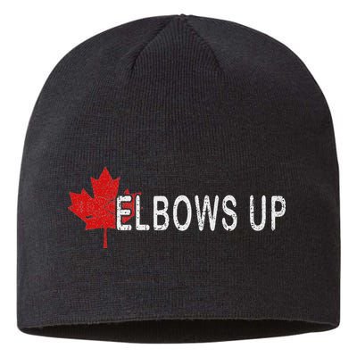 Elbows Up Canada,never 51 Canada Flag Funny Men Women Gift Sustainable Beanie