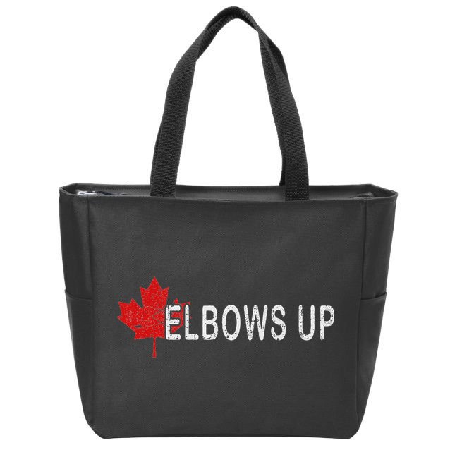 Elbows Up Canada,never 51 Canada Flag Funny Men Women Gift Zip Tote Bag