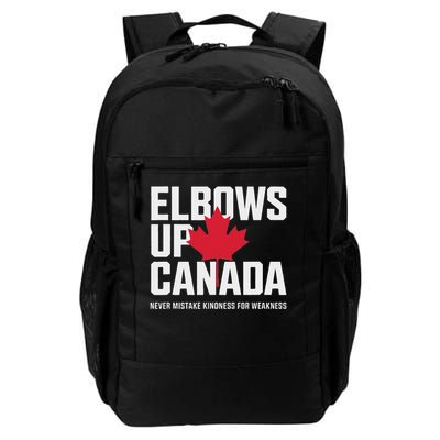 Elbows Up Canada Never Mistake Kindness For Weakness Daily Commute Backpack