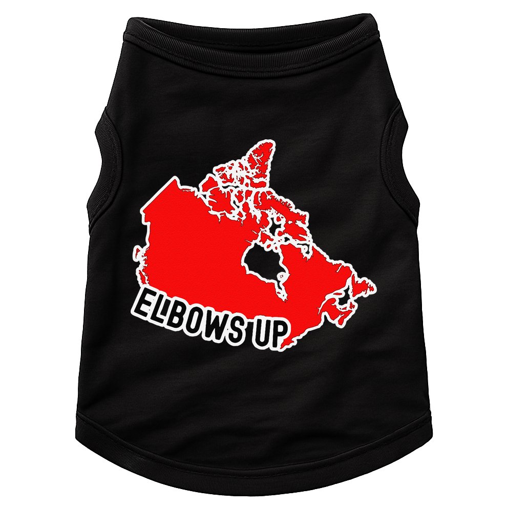 Elbows Up - Canada Map - Anti Trump - True North - Never 5 Doggie Tank