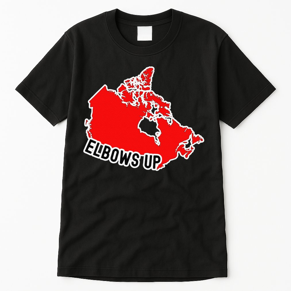 Elbows Up - Canada Map - Anti Trump - True North - Never 5 Tall T-Shirt