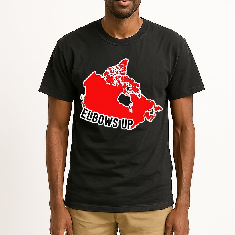 Elbows Up - Canada Map - Anti Trump - True North - Never 5 Tall T-Shirt