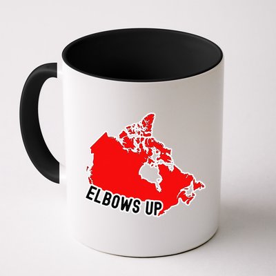 Elbows Up - Canada Map - Anti Trump - True North - Never 5 Mug
