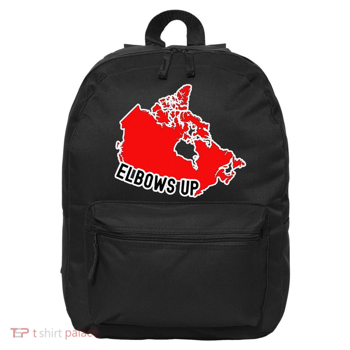 Elbows Up - Canada Map - Anti Trump - True North - Never 5 16 in Basic Backpack