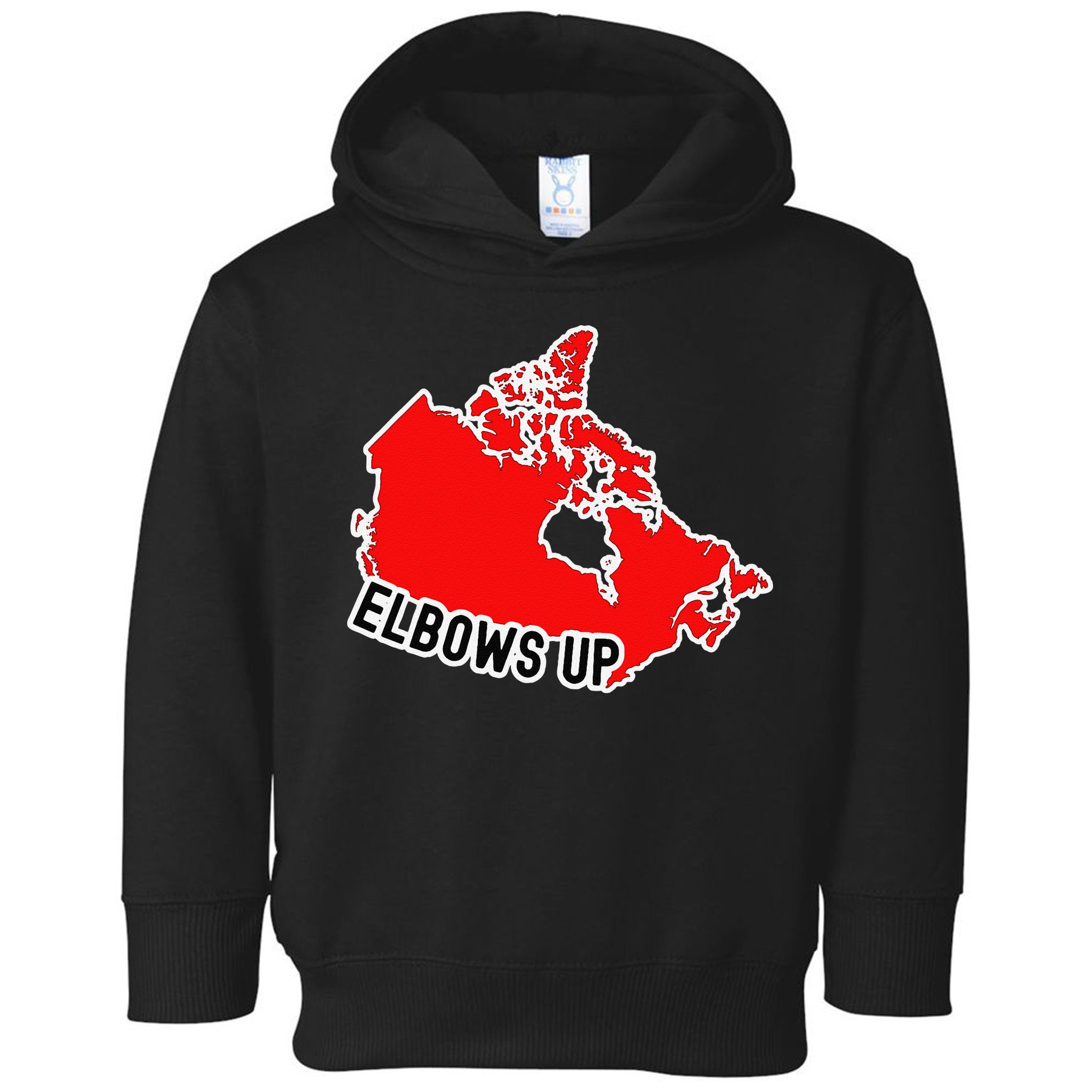 Elbows Up - Canada Map - Anti Trump - True North - Never 5 Toddler Hoodie