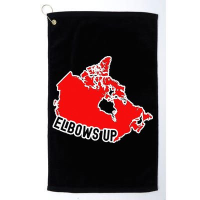 Elbows Up - Canada Map - Anti Trump - True North - Never 5 Golf Towel
