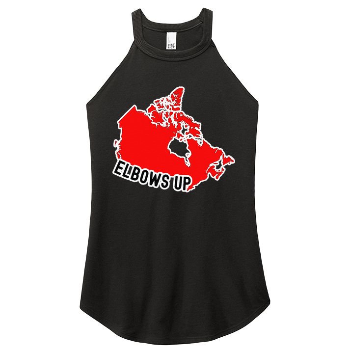 Elbows Up - Canada Map - Anti Trump - True North - Never 5 Women's Perfect Tri Rocker Tank