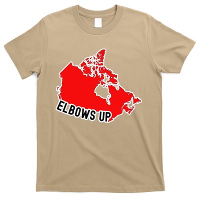 Elbows Up - Canada Map - Anti Trump - True North - Never 5 T-Shirt