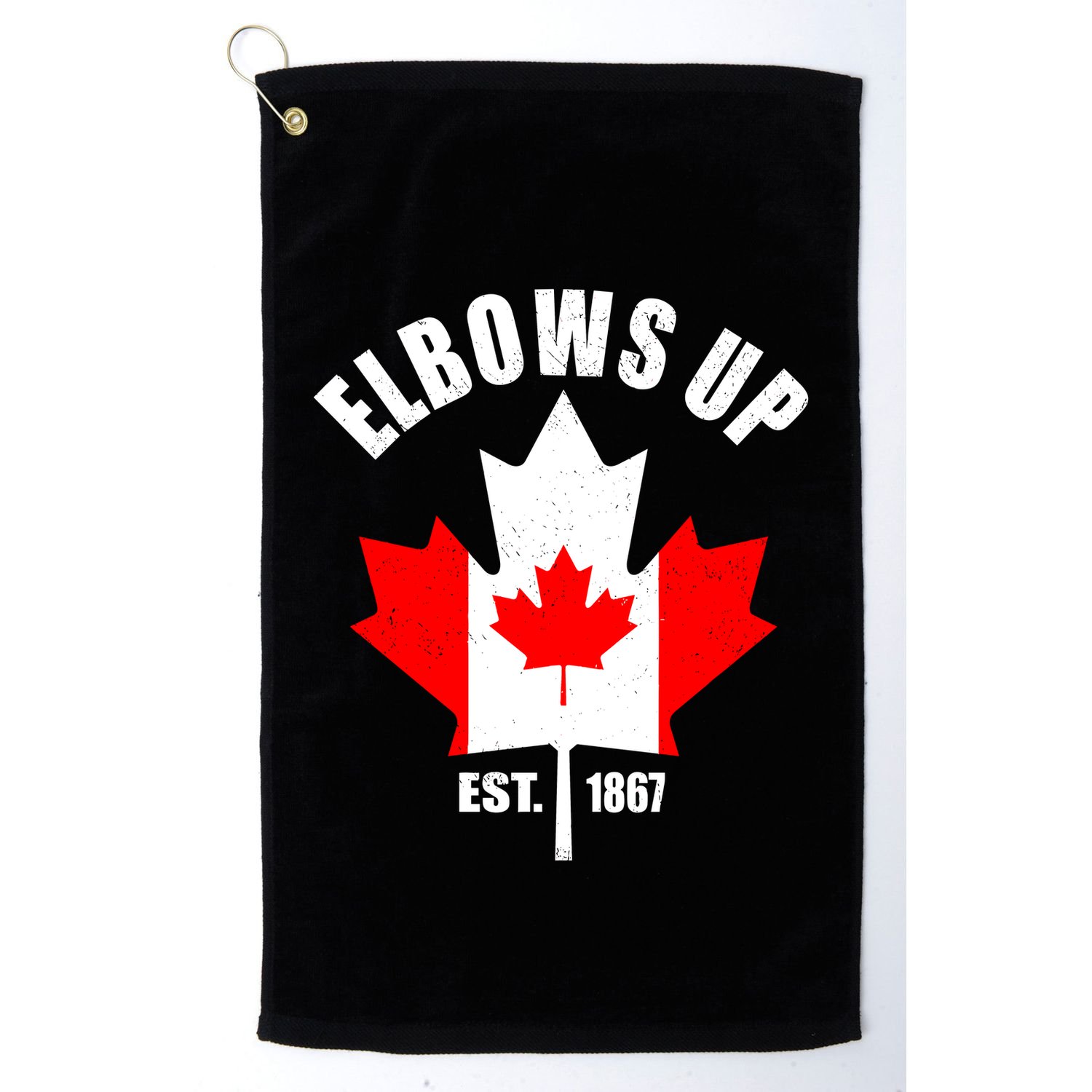 Elbows Up Canada Golf Towel