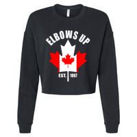 Elbows Up Canada Cropped Pullover Crew