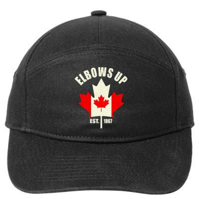 Elbows Up Canada 7-Panel Snapback Hat