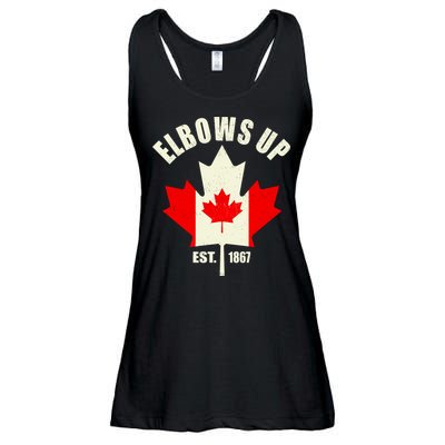 Elbows Up Canada Ladies Essential Flowy Tank