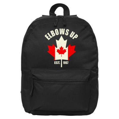 Elbows Up Canada 16 in Basic Backpack