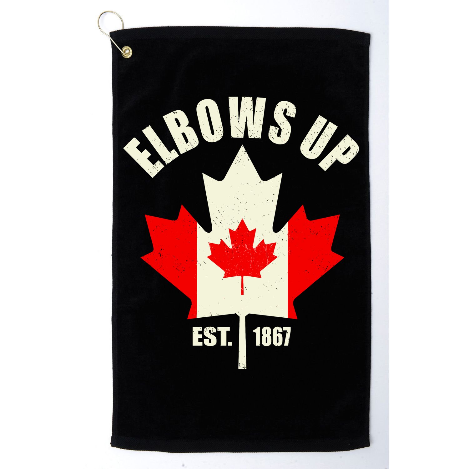 Elbows Up Canada Golf Towel