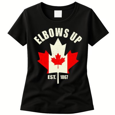 Elbows Up Canada Womens T-Shirt