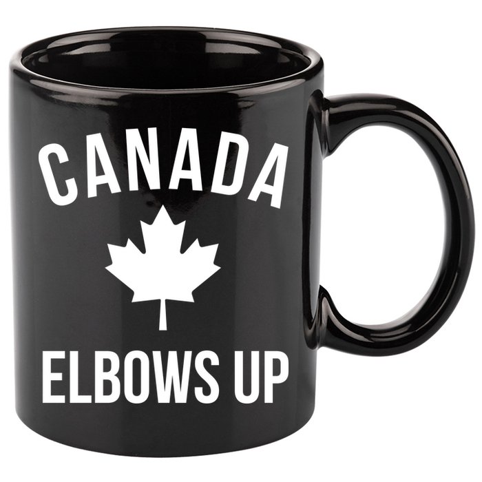 Elbows Up Canada 11oz C Handle Ceramic Mug