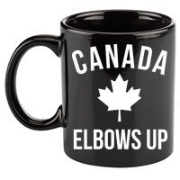 Elbows Up Canada 11oz C Handle Ceramic Mug