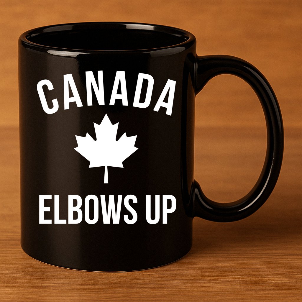 Elbows Up Canada 11oz C Handle Ceramic Mug