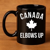Elbows Up Canada 11oz C Handle Ceramic Mug
