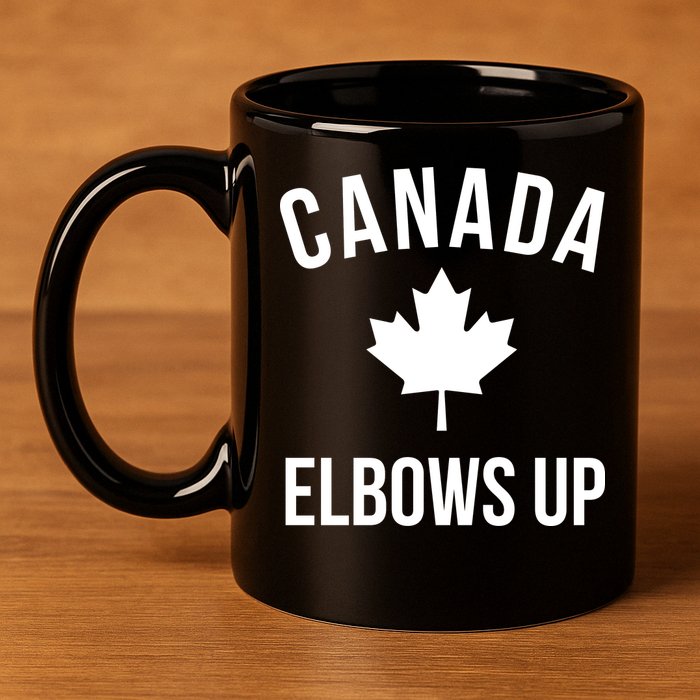 Elbows Up Canada 11oz C Handle Ceramic Mug