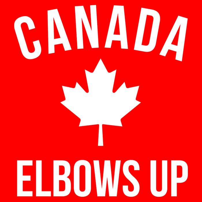 Elbows Up Canada Button