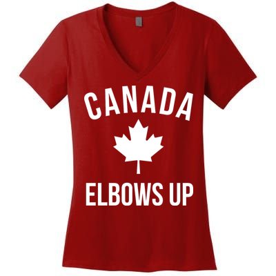 Elbows Up Canada Women's V-Neck T-Shirt