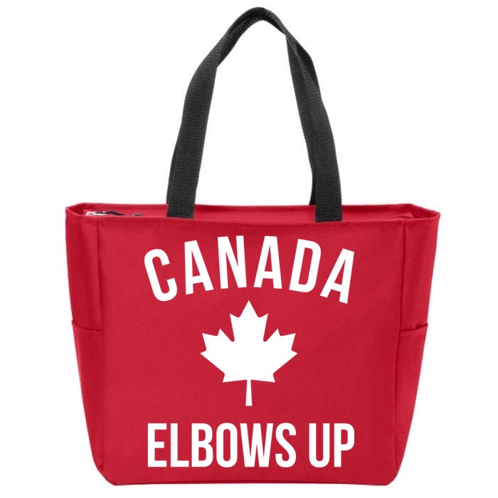 Elbows Up Canada Zip Tote Bag