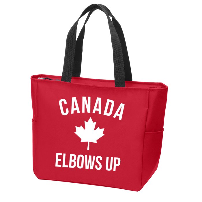 Elbows Up Canada Zip Tote Bag