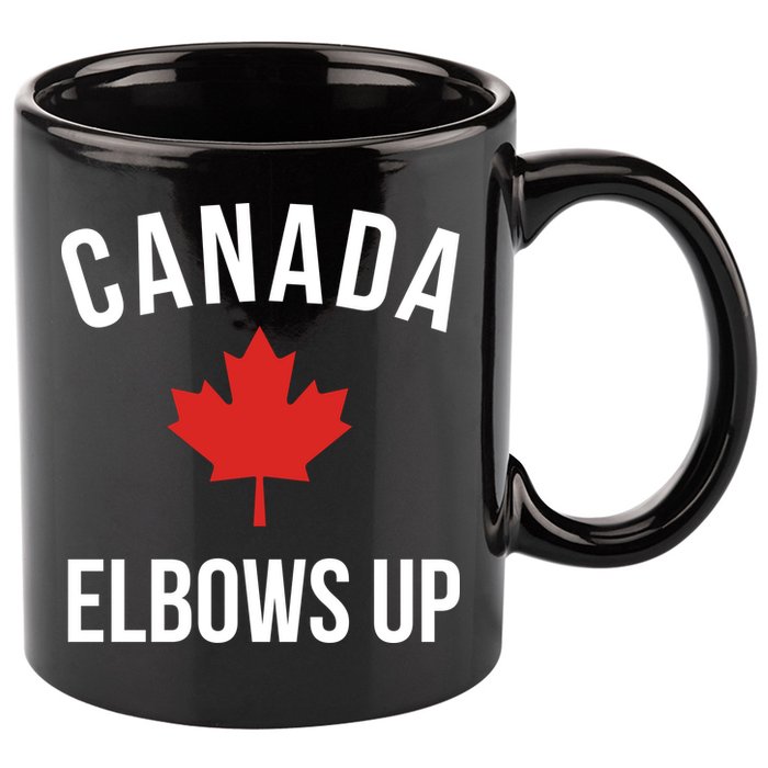 Elbows Up Canada 11oz C Handle Ceramic Mug