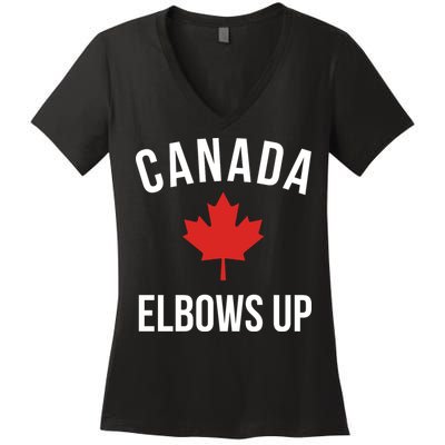 Elbows Up Canada Women's V-Neck T-Shirt