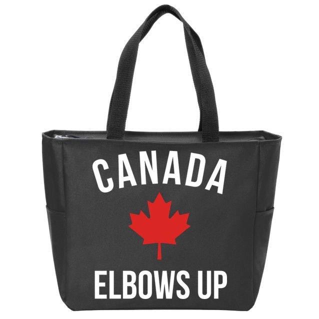 Elbows Up Canada Zip Tote Bag