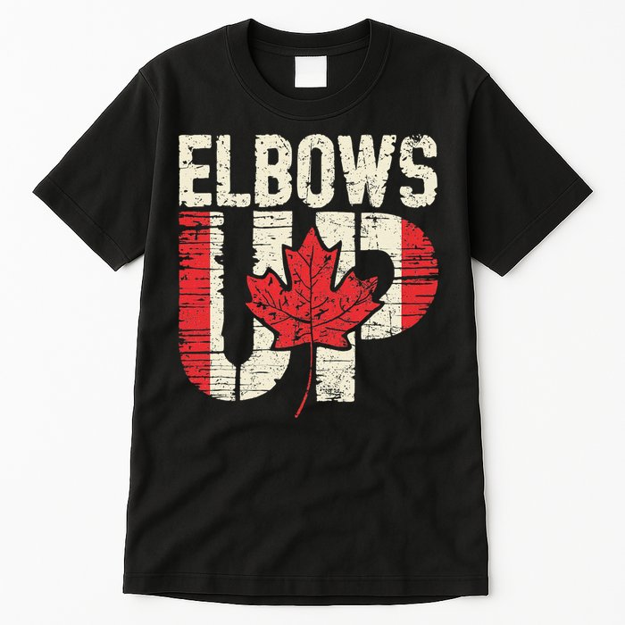 Elbows Up Canada Vintage Distressed Canadian Pride Tall T-Shirt