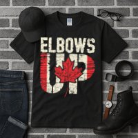 Elbows Up Canada Vintage Distressed Canadian Pride Tall T-Shirt