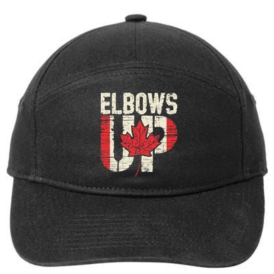 Elbows Up Canada Vintage Distressed Canadian Pride 7-Panel Snapback Hat