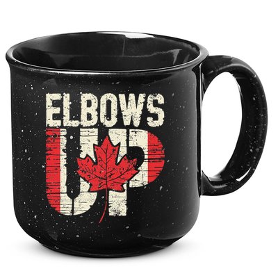 Elbows Up Canada Vintage Distressed Canadian Pride 15oz Campfire Ceramic Mug