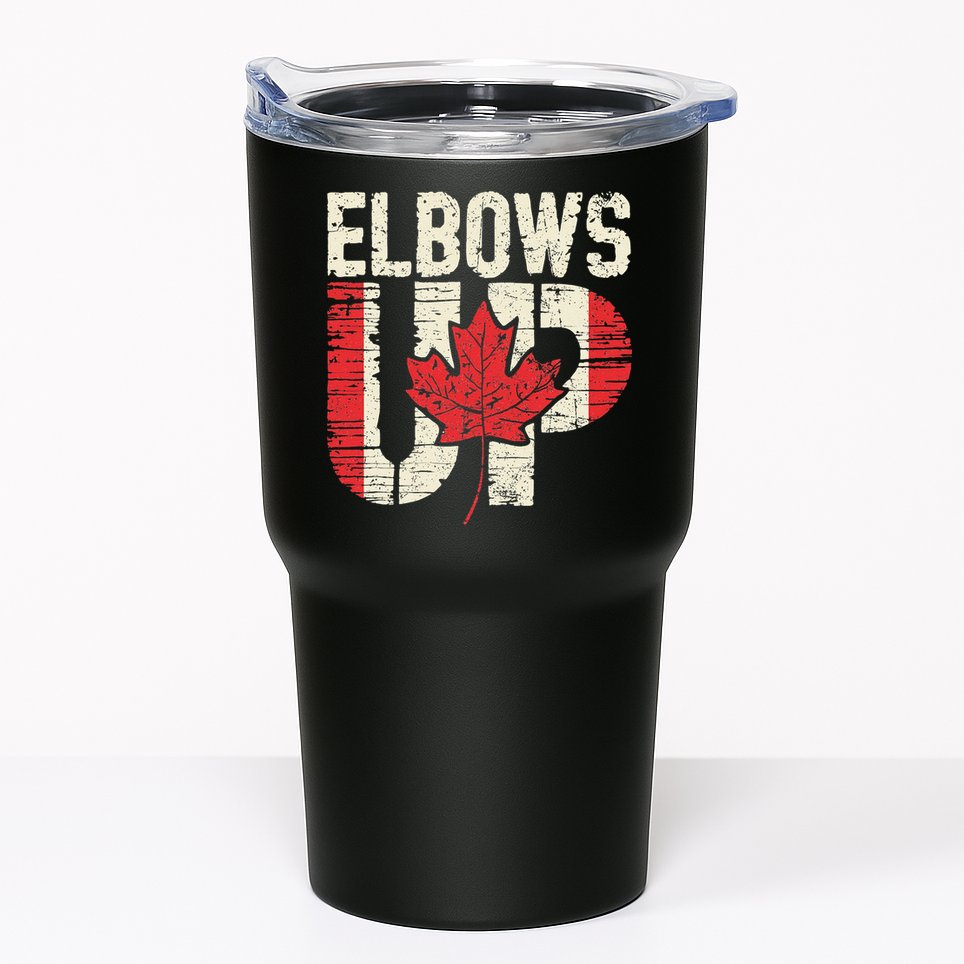 Elbows Up Canada Vintage Distressed Canadian Pride Tumbler