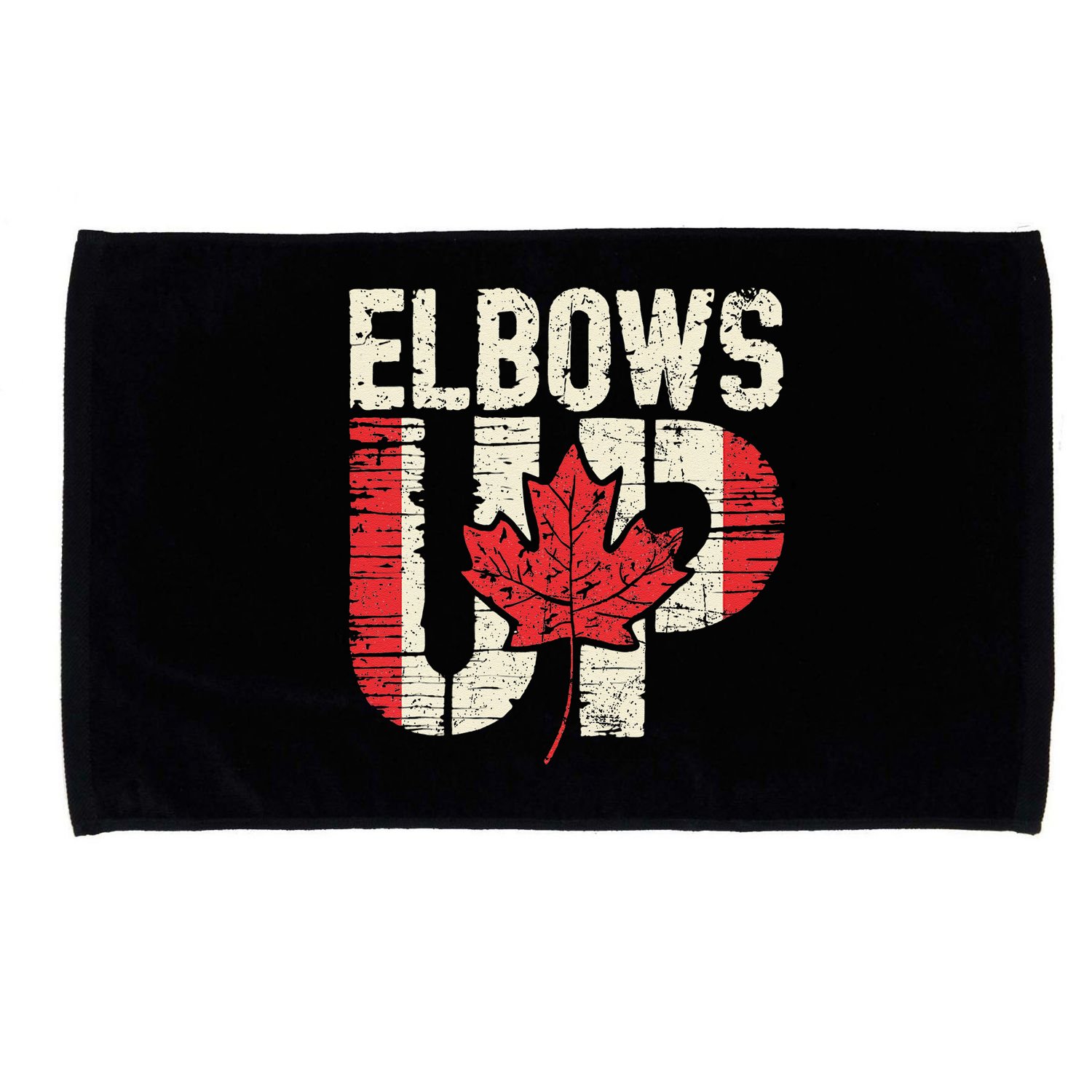 Elbows Up Canada Vintage Distressed Canadian Pride Microfiber Hand Towel