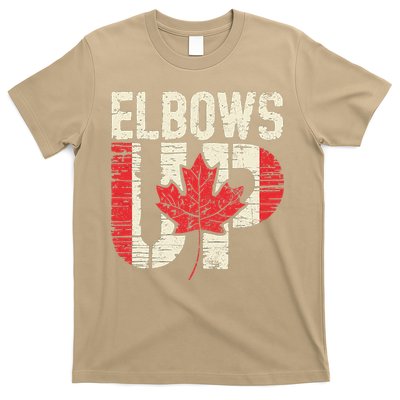 Elbows Up Canada Vintage Distressed Canadian Pride T-Shirt
