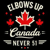 Elbows Up Canada Never 51 Canada Flag Stand Strong Drawstring Bag